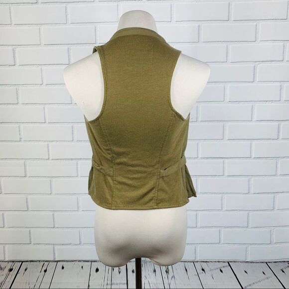 10/$25🦋 G by Guess Army Green Drape Front Open Cardigan - Size Small - Picture 5 of 13